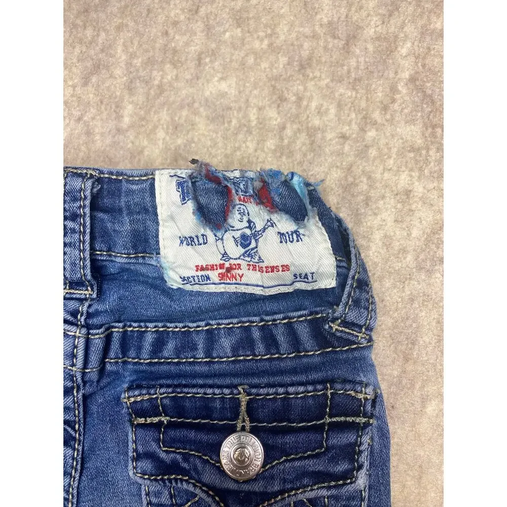 True Religion adjustable denim blue jeans size 2T